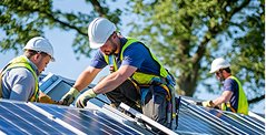 Engineer at solar site