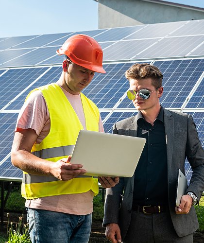 Utility solar plant